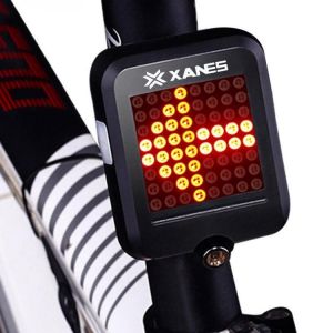 XANES STL-01 64 LED 80LM Intelligent Automatic Induction Steel Ring Brake Safety Bicycle Taillight with Infrared Laser Warning Wat