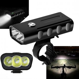 XANES XL29 1500LM 3T6 LED 3 Modes Cycling Aluminum Alloy Bike Headlight 18650mAh Battery USB Charging