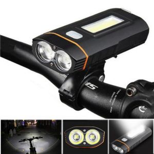 XANES DL04 1000LM Dual T6 German Standard Bicycle Light COB Front Light 150&deg; Floodlight Phone Charging Power Bank