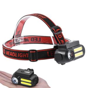 XANES&reg; NF-611 LED + 2COB 650LM 4 Modes Headlamp 90&deg;Rotatable Multifunctional USB Rechargeable Headlamp Waterproof 