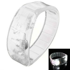 LED Sports Cycling Survival Light Voice Activated Bracelet Wrist Band Blinker