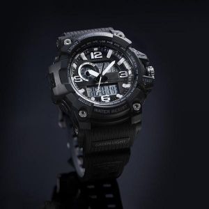 TwentySeventeen 5ATM Waterproof Electronics Display Digital Watch Luminous Display Calendar Countdown Wear Resistance Outdoor Spor