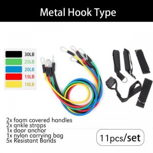 KALOAD 11PCS/SET Fitness Resistance Bands Sport Gym Yoga Belt Body Beauty Band