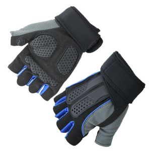 KALOAD 1 Pair Anti-slip Half Fingers Gloves Outdoor Riding Fitness Sports Exercise Training Gym Gloves