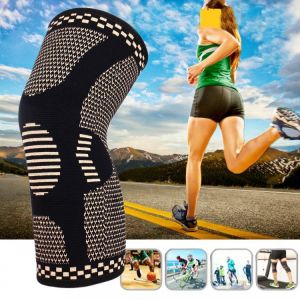 KALOAD 1PC Copper Infused Knee Pad Outdoor Sports Hiking Bike Basketball Knee Support Leg Joint Sleeve Fitness Protective Gear
