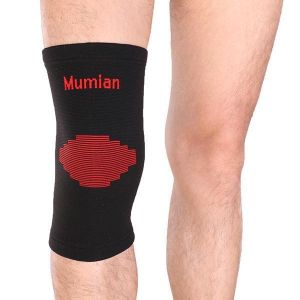 Mumian A03 Classic Red Black Color knitting Warm Sports Knee Pad Knee Sleeve Brace - 1PC