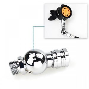 DEDEPU 360&deg; Rotation Adjustable Diving Control Valve Oxygen Tank Control Valve Diving Breathing Valve Configuration