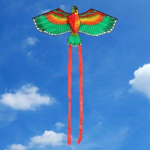 Outdoor Beach Park Polyester Camping Flying Kite Bird Parrot Steady With String Spool For Adults Kids