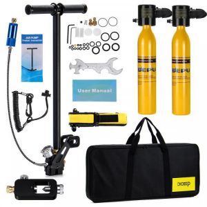 2 x 0.5L Scuba Oxygen Cylinder Underwater Diving Set Air Oxygen Tank With Adapter &amp; Storage Box Diving Set equipment