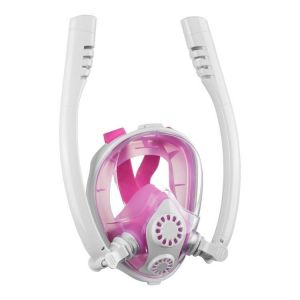 Antifog Double Tube Full Face Snorkel Scuba Diving Mask Swim Breathing Goggles With Camera Mount