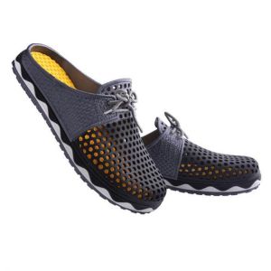 IPRee&trade; Plus Size Outdoor Men's Hollow Slippers Breathable Sandals Summer Casual Lazy Beach Shoes