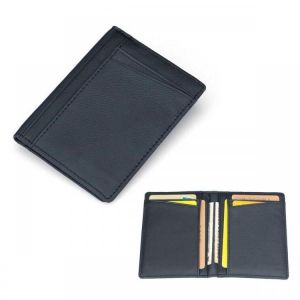 shopping מזוודות וציוד לטיולים ארוכים Men PU Leather Slim Thin Credit Card Holder Mini Money Wallet ID Case Wallet