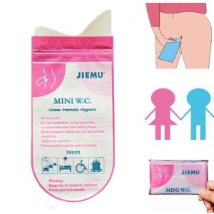 IPRee&trade; 4pcs 700ml Portable Urine Bag Travel Emergency Mini Toilet WC Disposable Urinal Storage Pack