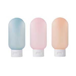 Jordan&amp;Judy 3 Pcs 60ml Silicone Sub-bottle Travel Portable Shampoo Shower Gel Squeeze Bottles Cleaning Supplies