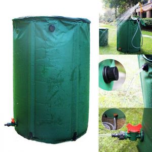 IPRee&reg; 100L 225L 300L Outdoor Foldable Water Butt Bucket PVC Compressible Rain Barrel For Shower Bathing