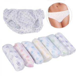 IPRee&reg; 6Pcs/Set Women Non-woven Cotton Disposable Underwear Panties Outdoor Travel