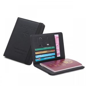 Travel Leather Passport Holder Portable Document Card Case Cover Men Wallet Bag