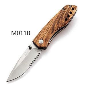 Enlan M011 165mm 8CR13MOV Stainless Steel Blade Wood Handle Mini Pocket EDC Folding Knife