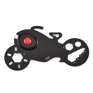 LAOTIE Stainless Steel Multifunctional Tools Outdoor Tactical Survival Card Mini EDC Knife Hexagonal Wrench LED Light Tools