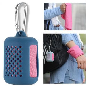 Quick Dry Microfiber Sport Towel with Storage Box Portable Moisture Absorbent 16" Outdoor Towel