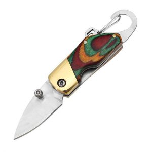 LAOTIE 9cm Outdoor Survival Camping Fishing Folding Knife Multifunction Knife Keychain Tool Large Mode