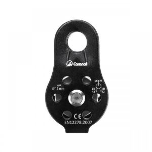 26KN Outdoor Double Axis Double Pulley Rock Climbing Crossing Cable Pulley Aerial Work Lifting Pulley Belay