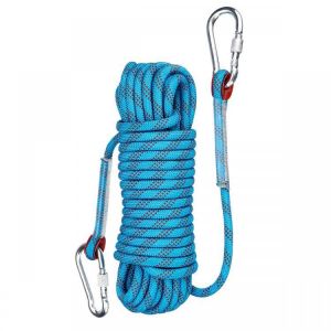 15mx10mm Double Buckle Rock Climbing Rope Outdoor Sports Mountaineering Climbing Downhill Safety Rope