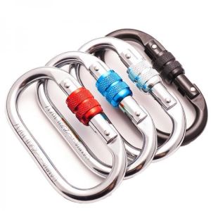 shopping ציוד טיפוס CAMNAL Rock Climbing O-Shaped Carabiner Alloy Steel 25KN Pull Screw Lock Protection