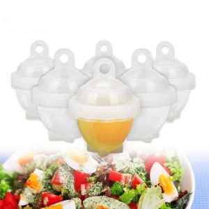 7Pcs / Set Hard Boil Egg Cooker 6 Egg Boilor Without Shells With Bonus Egg White Separator Eggs Steamer Egg Boiler Cooker Cooking 