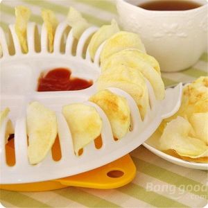 Kitchen Microwave Apple Potato Vegetable Crisp Chip Slicer Maker