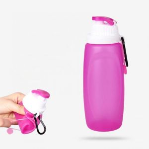 Outdoor Silicone Folding Bottle Cup Camping Hiking Travel Folding Water Bottle Kettle