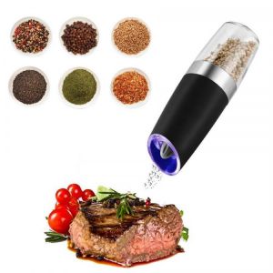 KCASA KC-GEM5 Gravity Electric Salt Pepper Grinder Effective Multifuncton Mill Automatic Battery Powered Adjustable Grind Coarsene