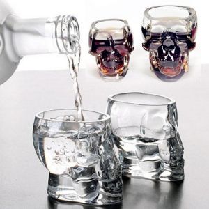 100ml Clear Head Glass Cup Clear Skull Water Cup Creative Transparent Bar Drinking Glass