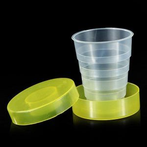 Plastic Outdoor Folding Water Cup Camping Hiking Folding Drinking Cup