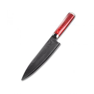 FINDKING 8 inch Damascus Stainless Steel Knife Blade Color Wood Handle Damascus Knife Chef Knife 71 Layers Steel Kitchen Knife