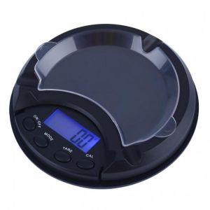 KCASA 500g/0.1g LCD Electronic Digital Precise Pocket Scale Ashtray Balance Pocket Jewelry Gold Diamond Weighing Carat Balance wit