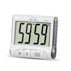 Loskii KC-09 Large Display Countdown Up Timer Clock Digital Kitchen Timer Magnetic Loud Alarm Cooking Timer with Stand