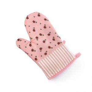 1pc Kitchen Oven Mitts Heat Resistant Microwave Insulated Glove for Cooking Baking BBQ Pot Holder Baking Glove Heat Resistant Cott