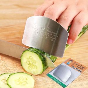 Honana 1Pc  Kitchen Tools Stainless Steel Finger Hand Protector Finger Hand Guard  For Cutting Slice Chop Safe Slice Cooking Finge