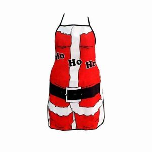 New Christmas Santa Claus Apron Christmas Decorations for Home Red Cloth Adult Pinafore Decoration