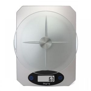 KCASA KG-30 Electronic Digital High Accuracy Tempered Glass Tray LCD Screen Unit Switch Kitchen Bake Scale