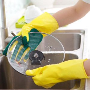 Honana 1 Pair Creative Home Washing Cleaning Gloves Garden Kitchen Dish Sponge Fingers Rubber Household Cleaning Gloves For Dishwa