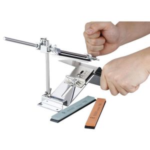 KCASA New Update Iron Steel Sharpener Professional Kitchen Sharpener Sharpening Metal Fixed-angle Grinder Sharpener System with 4 