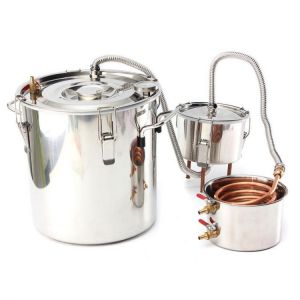 20L 5Gal Alcohol Distiller With Thumper Keg DIY Handmade Moonshine Water Copper Hine For B-eer W-ine Making Stainless Boiler Chris
