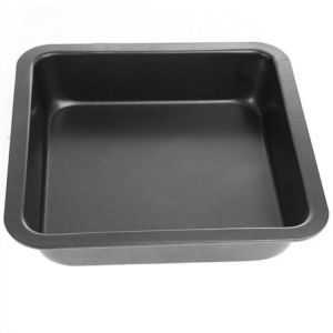 KCASA KC-OP02 8 Inches Stainless Steel Non-stick Square Pizza Cake Mold Bread Cookie Tray Oven Pan