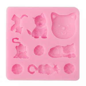 3D Cat Chocolate Candy Jelly Fondant Cake Tool Silicone Mold Baking Pan Bakeware Mould