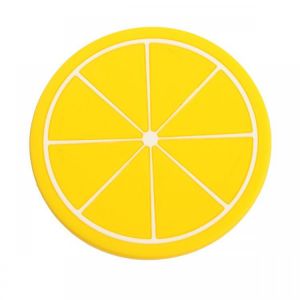 Silicone Fruit Shade Round Coasters Skidproof Cup Mat Table Decoration
