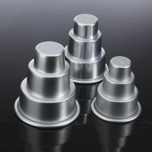 6x S/M/L Mini 3-Tier Cupcake Pudding Chocolate Cake Baking Mold Baking Pan Mould