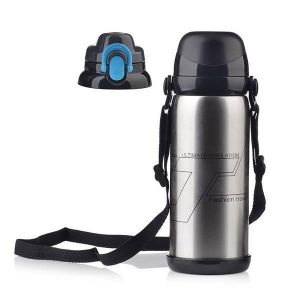 800ml Stainless Steel Double Cover Thermal Insulation Kettle Vacuum Thermos Flask Travel Mug