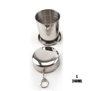 Stainless Steel Collapsible Folding Cup Traveling Outdoor Portable Drinking Cup